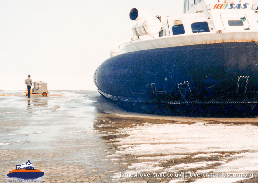 AP1-88 hovercraft with the Scandinavian company SAS -  (credit: The <a href='http://www.hovercraft-museum.org/' target='_blank'>Hovercraft Museum Trust</a>).
